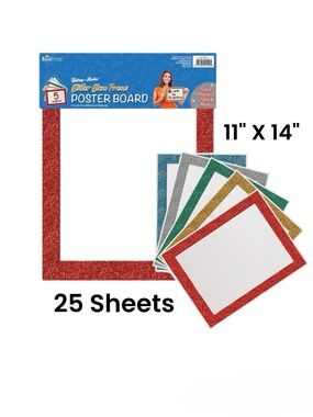 (5) Royal Brites Ultra Brite Glitter Glam Poster Board 5 Pack